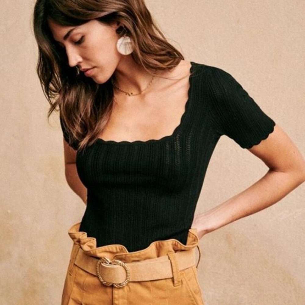 Sezane Anil Knit - Black